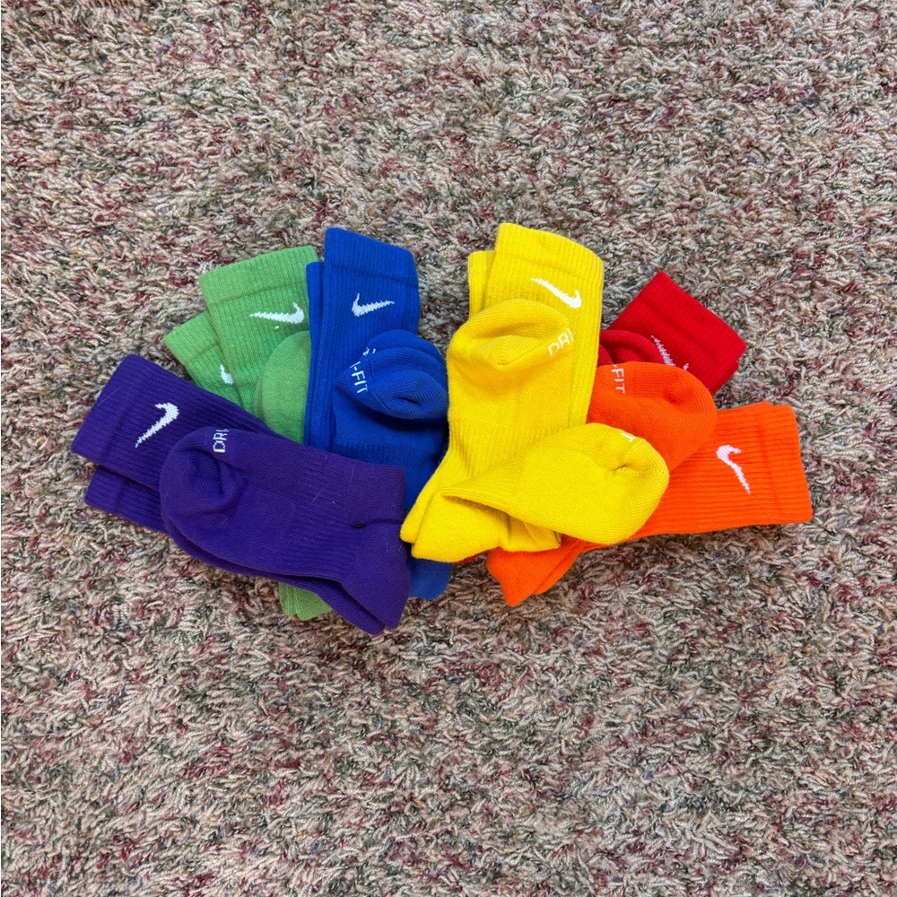Brand New Rainbow Nike Socks